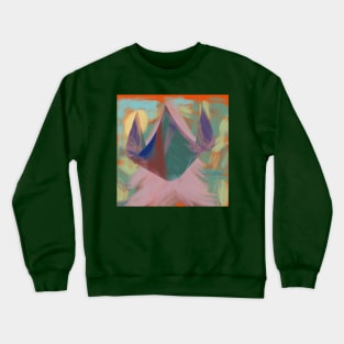 Abstract crown in forest with moon light Crewneck Sweatshirt